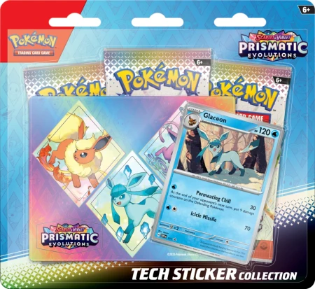 Pokémon TCG: Scarlet &amp; Violet -Prismatic Evolutions - Tech Sticker - Glaceon
