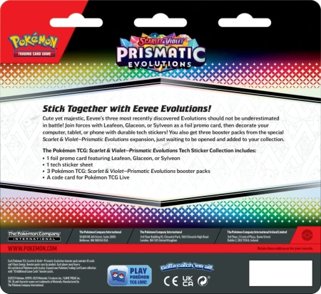 Pokémon TCG: Scarlet &amp; Violet -Prismatic Evolutions - Tech Sticker - Leafeon