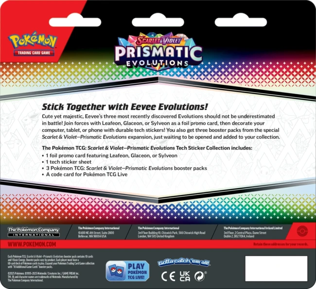 Pokémon TCG: Scarlet &amp; Violet -Prismatic Evolutions - Tech Sticker - Leafeon