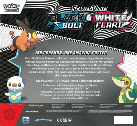 Pokémon TCG: Scarlet &amp; Violet - White Flare &amp; Black Bolt - Unova Poster Collection