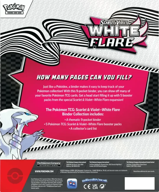 Pokémon TCG: Scarlet &amp; Violet - White Flare - Binder Collection - Reshiram
