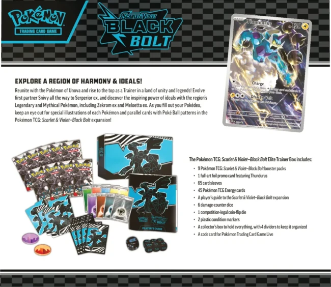 Pokémon TCG: Scarlet &amp; Violet - Black Bolt - Elite Trainer Box - Zekrom