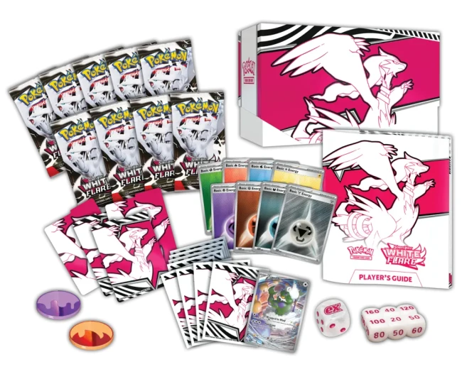 Pokémon TCG: Scarlet &amp; Violet - White Flare - Elite Trainer Box - Reshiram