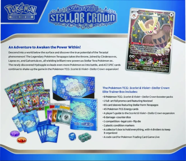 Pokémon TCG: Scarlet &amp; Violet - Stellar Crown - Elite Trainer Box