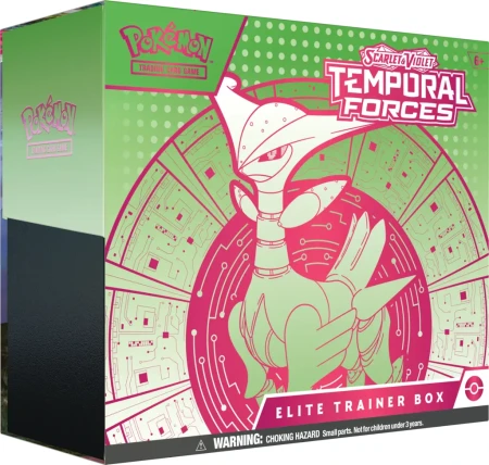 Pokemon TCG: Scarlet &amp; Violet - Temporal Forces - Elite Trainer Box - Iron Leaves