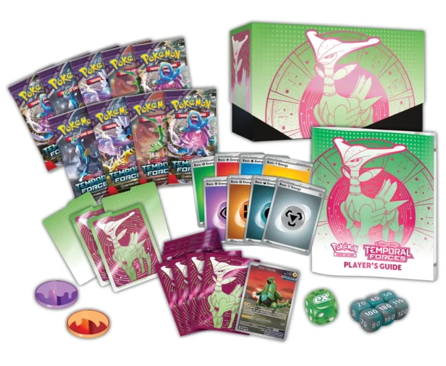 Pokemon TCG: Scarlet &amp; Violet - Temporal Forces - Elite Trainer Box - Iron Leaves