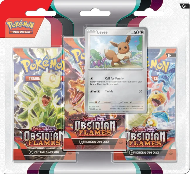 Scarlet &amp; Violet - Obsidian Flames - 3-pack blister Eevee