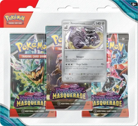 Pokémon TCG: Scarlet &amp; Violet - Twilight Masquerade - 3-Pack Blister - Revavroom