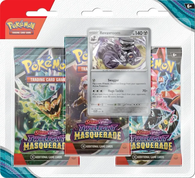 Pokémon TCG: Scarlet &amp; Violet - Twilight Masquerade - 3-Pack Blister - Revavroom