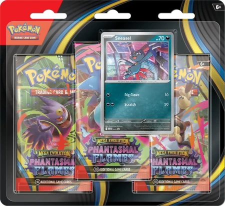 Pokémon TCG: Mega Evolution - Phantasmal Flames - 3-Pack Blister - Sneasel