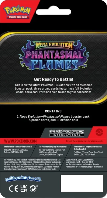 Pokémon TCG: Mega Evolution - Phantasmal Flames - Premium Checklane Blister - Hydrapple Back