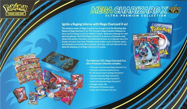Pokémon TCG: Mega Charizard X ex - Ultra-Premium Collection Back