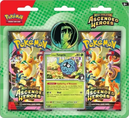 Pokemon TCG: Mega Evolution - Ascended Heroes - Trainer's 2-pack Blister - Erika’s Tangela