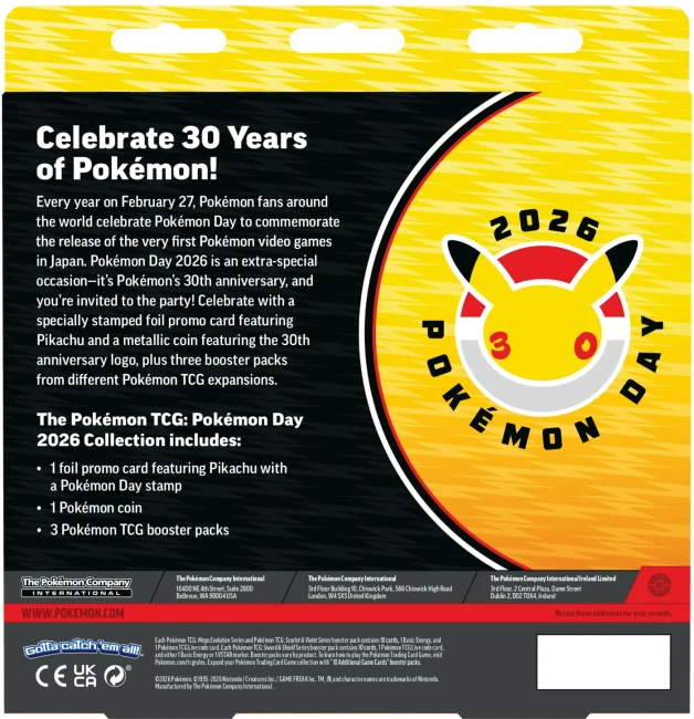 Pokémon TCG: 2026 Pokémon Day Collection - Back