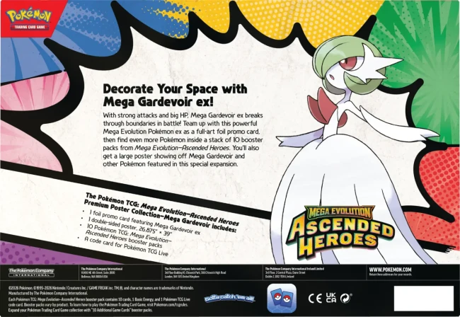 Pokémon TCG: Mega Evolution - Ascended Heroes - Premium Poster Collection - Gardevoir- Back