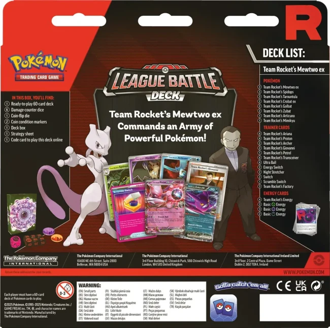 Pokémon TCG: League Battle Deck - Team Rocket's Mewtwo ex - Back