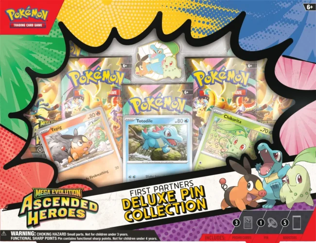 Pokémon TCG: Mega Evolution - Ascended Heroes - Deluxe Pin Collection - First Partners Box