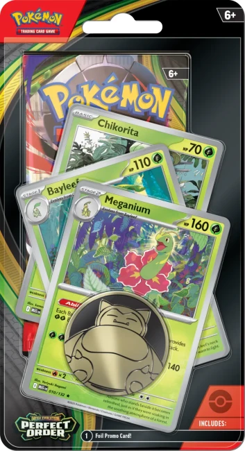 Pokémon TCG: Mega Evolution - Perfect Order - Premium Checklane Blister - Meganium/Bayleef/Chikorita