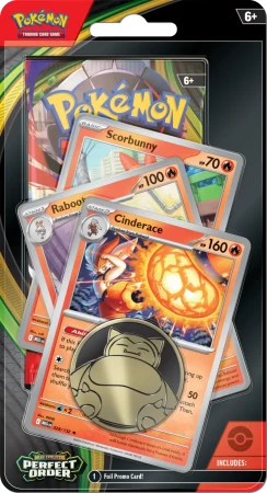 Pokémon TCG: Mega Evolution - Perfect Order - Premium Checklane Blister - Cinderace/Raboot/Scorbunny