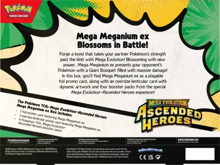 Pokémon TCG: Mega Evolution - Ascended Heroes - Mega Meganium ex Box - Back